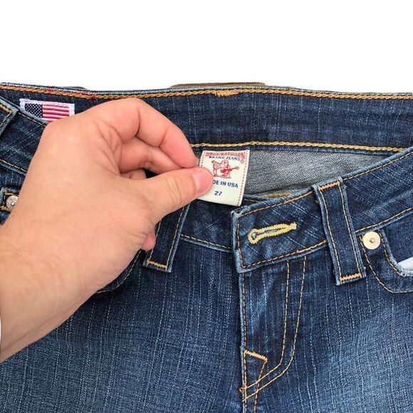 TRUE Religion Jeans Size 27 BILLY Blue - Picture 4 of 7